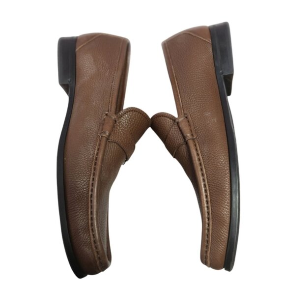 Ferragamo Salvatore Brown Leather Men's Loafers size 9.5 - Picture 3 of 8